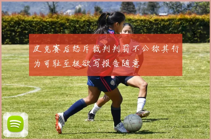 皮克赛后怒斥裁判判罚不公称其行为可耻至极欲写报告随意
